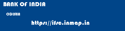 BANK OF INDIA  ODISHA     ifsc code
